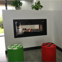 Warmfire Offre Spéciale morden design grand insert de cheminée en bois de verre SD209