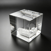 Trofeo de Cristal Cuadrado con Patrón Personalizado Grabado con Láser Neelpure - Regalo Promocional DIY