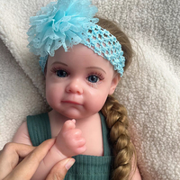 Poupées Reborn en Silicone aux Cheveux Longs et Blonds, Grands Yeux, 20 Pouces, Poupées Bébé Filles, Poupées Nouveau-né Apaisantes