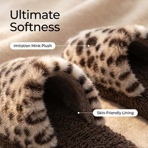 Colección de Invierno para Mujer, Abrigo de Piel Sintética de Visón de Alta Gama, Estampado de Leopardo, Impermeable, Ecológico, Color Sólido, Cálido - Product Image 6