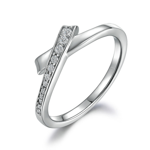 Cincin berbentuk hati romantis, lapisan emas Rhodium elegan Joyas De Plata 925 asli untuk pemakaian sehari-hari Hari Valentine - Product Image 1