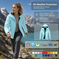 Veste de pluie imperméable à la mode pour femmes Offre Spéciale avec capuche amovible veste d'extérieur coupe-vent léger Softshell