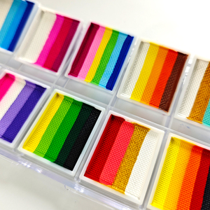 10 couleurs Set Box Bande arc-en-ciel à haute saturation <span class=keywords><strong>Peinture</strong></span> de surface à base d'eau Facile à nettoyer Art corporel facial pour enfants - Product Image 4