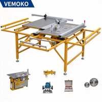 Scie à table pliable professionnelle avec rail de guidage en aluminium pour la découpe de grands panneaux de bois