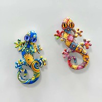 Aimants de réfrigérateur en résine colorée en forme d'animaux, collection décorative de souvenirs pour les boutiques de cadeaux, le tourisme, la vente au détail et la décoration intérieure