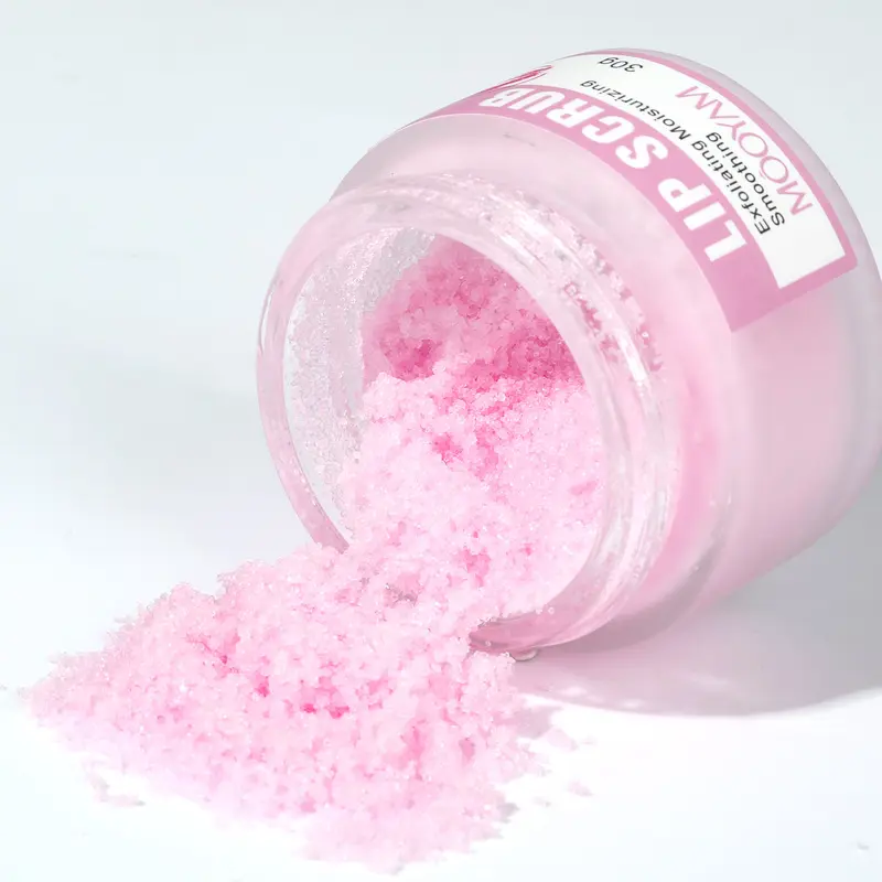 Lábio esfregador bálsamo, venda quente de bálsamo rosa vegan orgânico marcador privado lábio esfoliante hidratante natural esfregão do lábio