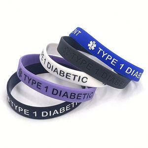 Pulsera de Silicona Personalizada para Diabetes Tipo 1 y 2, Brazalete Deportivo con Alerta Médica, Pulseras de Silicona Personalizadas - Product Image 2