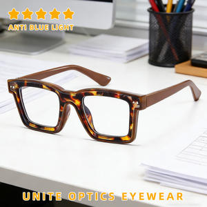 Montature per Occhiali Quadrate Vintage di Alta Qualità, Lenti Non Graduate Anti-Radiazioni e Anti-Luce Blu per Uomo - Product Image 4