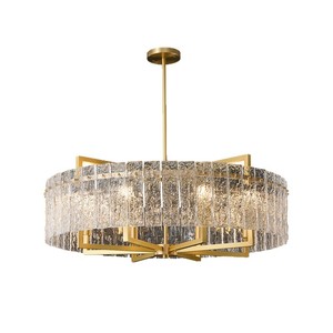 Luxury Round <b>Chandelier</b> Gold LED Ten Head <b>Lighting</b> For Living Room Bedroom Study High Brightness - Product Image 4