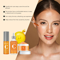 Kit Complet Éclaircissant pour la Peau avec Essence de Vitamine C pour Hydrater et Atténuer les Marques d'Acné