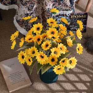 CallaFloral Artificial Sunflower Bouquet Yellow <b>Single</b> Branch Wedding Home Decoration Ins Style - Product Image 1