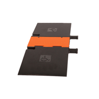 Protector de Cable de poliuretano resistente para silla de ruedas, Protector cruzado ADA de 1, 2, 3, 4 y 5 CANALES, rampas laterales