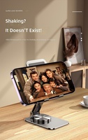 Support de téléphone et tablette rotatif en acier au carbone YANJIN pour poser sur le bureau, support pliable, rotation à 360 degrés