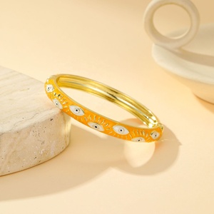 Joyería Étnica Vintage de Aleación con Esmalte Cloisonné de Goteo de Aceite, Ojo de Diablo, para Pulsera de Mujer con Cierre de Presión - Product Image 2