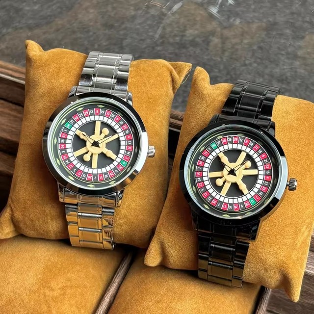 Lihe 1182 Luxury Stainless Steel Men's Quartz Watches Waterproof God of Gamblers Russian Roulette Game Lucky Wristwatch for Men
