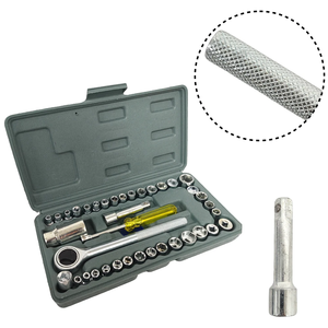 Set di 40 Pezzi di Attrezzi per Riparazione Auto e Moto, Kit Chiavi a Bussola e Cricchetto - Product Image 2