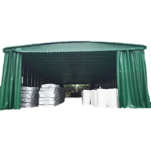 Carpa retráctil grande de PVC para cochera, marco de acero/metal, almacenamiento logístico al aire libre, refugio logístico móvil deslizante, garaje para <span class=keywords><strong>PC</strong></span> - Product Image 2