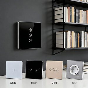 مفتاح ستائر ذكي واي فاي بمعيار المملكة المتحدة والاتحاد الأوروبي 86 مم، مفتاح لمس ذكي للستائر المتحركة، متوافق مع نظام تويا للمنزل الذكي - Product Image 1