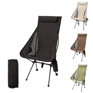 <span class=keywords><strong>Chaise</strong></span> <span class=keywords><strong>pliante</strong></span> compacte à dossier haut en aluminium portable avec coussin amovible pour le <span class=keywords><strong>camping</strong></span>, la randonnée, la pêche en plein air - Product Image 1