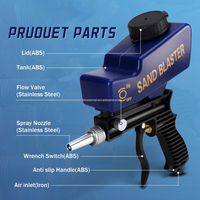 Pistolet de sablage pneumatique portatif 1 kg pour abrasifs et outils abrasifs