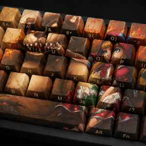 Claviers personnalisés DIY <span class=keywords><strong>LOL</strong></span> Red Riding Annie, 68 touches, touches PBT imprimées latéralement, sublimation par transfert de colorant, profil Cherry pour clavier mécanique - Product Image 2