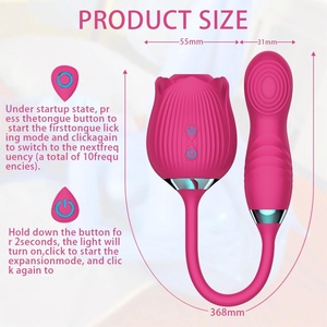 Toptan Seks Oyuncakları Gül Emici Vibratör Dildo Teleskopik Vibratör G Noktası Stimülatörü Klitoris Vibratörü Kadınlar için Seks Oyuncakları - Product Image 2
