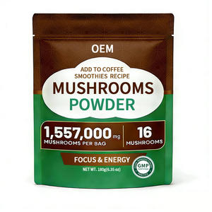 Özel Marka 16 Mantar Karışımı Tozu 180g, Odaklanma ve Enerji Desteği için Aşvaganda ve Rhodiola ile - Product Image 2