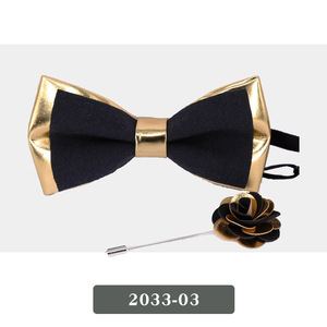 Nuovo stile Ultra brillante oro papillon in pelle Pu negozio notturno palco ospite sposo <span class=keywords><strong>cravatta</strong></span> papillon per gli uomini accessori - Product Image 6