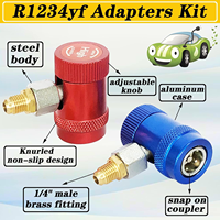 Adaptateur rapide réglable R134A pour manomètre de climatisation haute et basse pression, raccord 1/4 SAE pour climatisation automobile