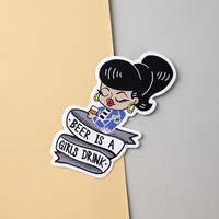 Etiqueta Autoadhesiva Impermeable con Logotipo de Diseño Personalizado, Adhesivo de Vinilo con Dibujos Animados, Impresión Personalizada, Adhesivos Troquelados