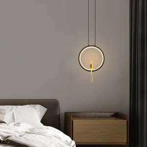 Modern Minimalist All-Copper Pendant <b>Light</b> Luxury Nordic Style Long Cord Lamp for Bedroom Living Room <b>Dining</b> Room Bar Lighting - Product Image 1