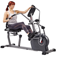 Vélo d'exercice couché magnétique pour usage domestique, entraînement cardiovasculaire intérieur avec siège et dossier