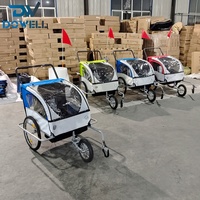 Enfants métal brouette extérieur chien vélo remorque poussette rue animal voyage camping camping remorque