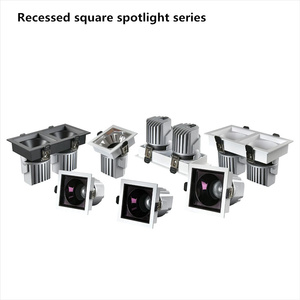 Spots LED carrés IP20 pour plafond, 12W, 15W, 20W, 2*12W, 2*15W, 2*20W, anti-éblouissement COB pour salons, bureaux, hôtels - Product Image 6