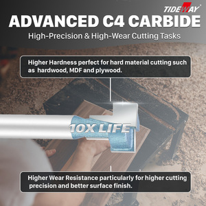 أدوات النجارة من TIDEWAY way way way way way way way wank Shank ، أدوات توجيه ثقب المفتاح لقفل باب الخشب ، مطحنة نهاية القاطع - Product Image 5