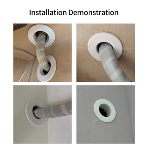 ثقب حائط بلاستيكي مزخرف لتركيب مكيف الهواء ، أحجام أداة غطاء حزام 50/63/75/، تهوية - Product Image 6