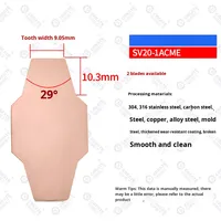 SYCREATE Acme Thread Cutter V22-29-7.0, outil de filetage trapézoïdal CNC 1ACME à 29 degrés, HRC45-49, à pas large, en carbure revêtu PVD