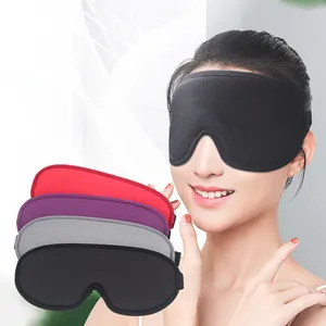 Portable refroidissement tissu soyeux bloquant la lumière masque pour les yeux 3D coupe profilée dormir glace soie masque pour les yeux bandeau