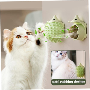 Balle rotative murale en herbe à chat pour animaux de compagnie, jouet naturel en plantes pour chat, jouet à chat en herbe à chat pour nettoyer les dents, hérissons, vente en gros - Product Image 4