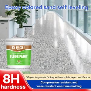DEQI <b>Coating</b> Epoxy Colored Sand Floor <b>Paint</b> Water-based Marble Effect Liquid Floor <b>Paint</b> for Factory Warehouse House Floor - Product Image 2