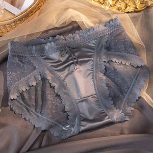Ropa interior de cintura alta ZhenShangMei para mujer, bragas de talla grande, bragas de encaje transpirables, bragas de abuela Cheekster de cintura alta - Product Image 4