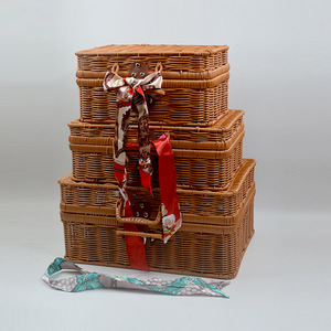 Cestas <span class=keywords><strong>de</strong></span> <span class=keywords><strong>Mimbre</strong></span> Tejidas a Mano, Ecológicas y Vintage, para Picnic, Almacenamiento <span class=keywords><strong>de</strong></span> Frutas, con Asa, Regalos para Niños, Compras para Mujeres - Product Image 2