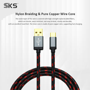 Câble USB-<span class=keywords><strong>A</strong></span> vers Type-C tressé en denim SKS 1m/2m 5A PD Charge rapide Conducteur en cuivre pur Gaine en nylon blindage <span class=keywords><strong>Imprimante</strong></span> IOS - Product Image 4