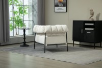 Canapé-lit individuel en tissu avec coussins en éponge haute densité, haute résilience et confort élevé pour salon de détente