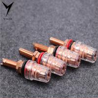Connecteur de borne de haut-parleur YIVO XSSH Audio non magnétique plaqué or en cuivre pur, isolé en nylon PC POM