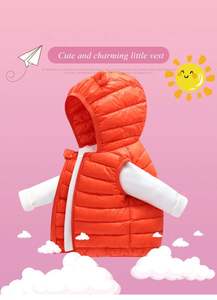 Nouveau Bébé Fille Manteau D'hiver À Capuche Vers Le Bas Gilet Enfants Gilet Avec Oreille Enfants Vêtements Chauds Garçon Filles Veste <span class=keywords><strong>Sans</strong></span> Manches Outwear - Product Image 2