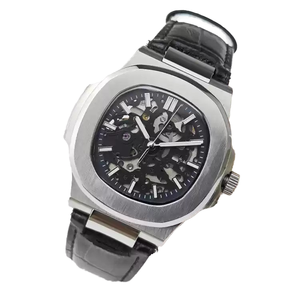 Montre analogique mécanique de luxe NH70 40 mm Miyota, cadran en verre minéral lumineux, bracelet en cuir PU, boîtier en acier inoxydable, 5 ATM - Product Image 4