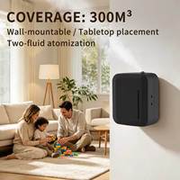 Diffuseur d'arômes à double usage, à brancher, capable de couvrir 300 mètres cubes, adapté au montage mural ou à la pose sur une table.