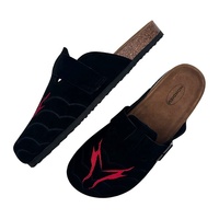 Sabots en daim véritable pour femmes et hommes avec soutien de la voûte plantaire en liège souple Mules en cuir de lit Sandales sabots en liège personnalisées