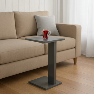 Table d'appoint rectangulaire minimaliste en métal pour salons, hôtels de charme et salles de séjour - Product Image 1